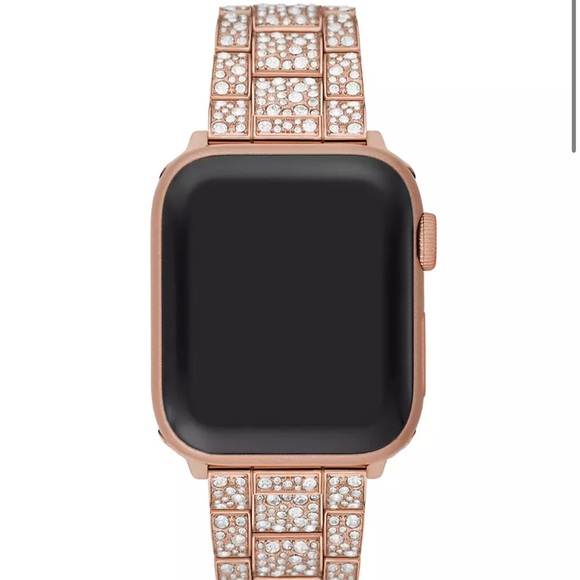 Michael Kors Apple Watch Rose Goldtone Stainless Steel & Crystal
Bracelet - Picture 3 of 15